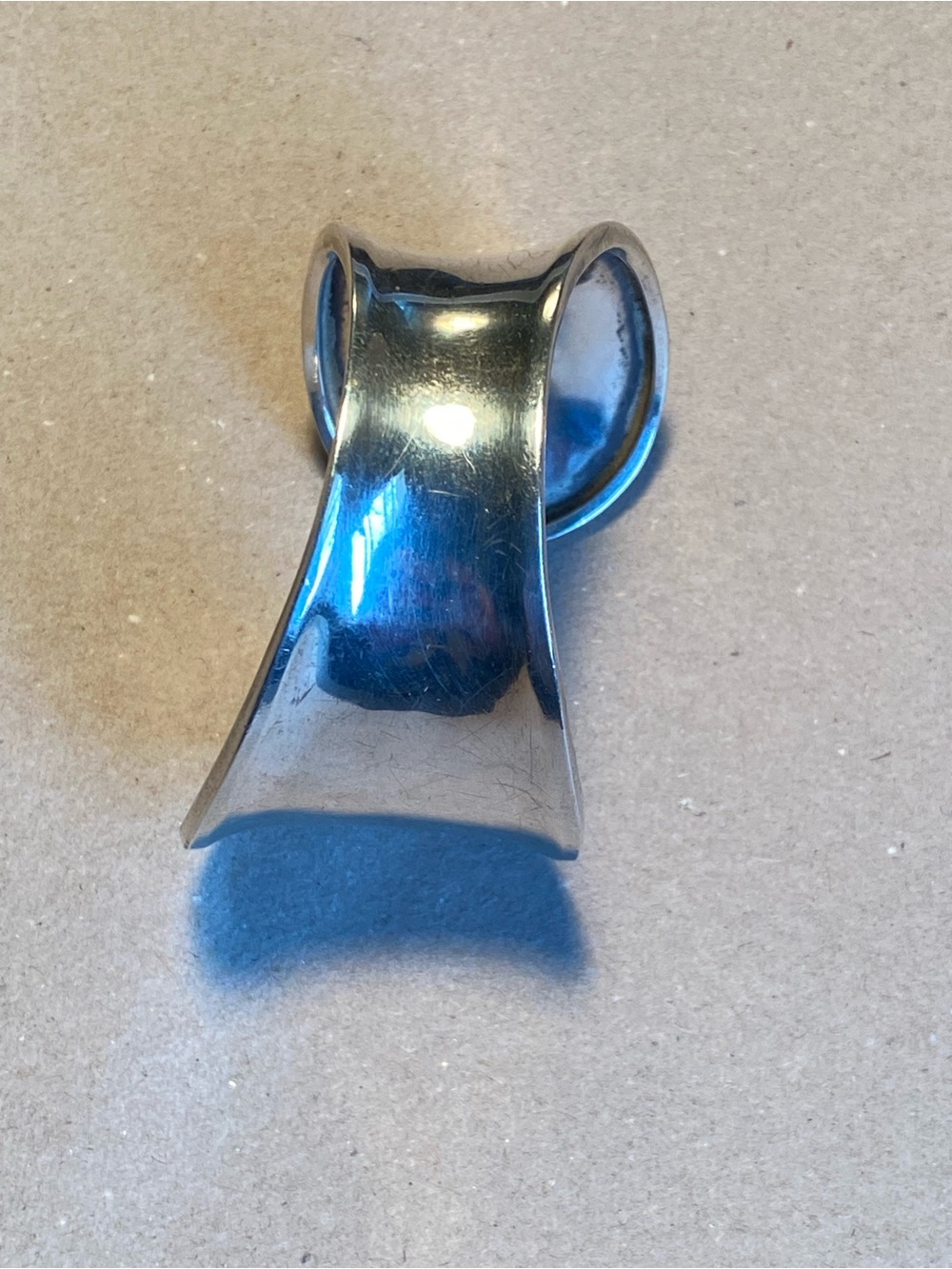 Modern Chunky Silver Cuff Ring bracelet